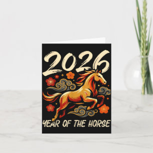 Chinesisches Neujahr Mondjahr des Pferdes 2026 Karte