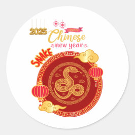 CHINESISCHES NEUJAHR RUNDER AUFKLEBER