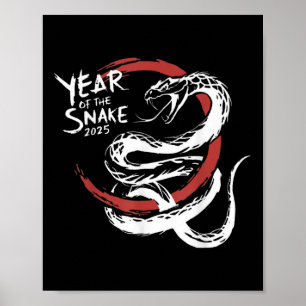 Chinesisches Neujahr Zodiac Zeichen 2025 Jahr der  Poster