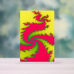 Chinesisches Neujahrs-Drache-Fraktal Acrylschild