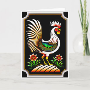 Chinesisches Neujahrs-Grüßekarte Hahn Karte