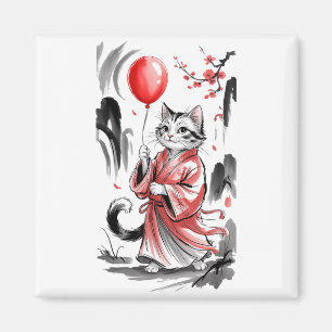 Chinesisches Neujahrs-Katzen-Kunst-Ballon-Künstler Magnet