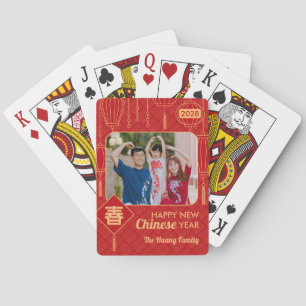 Chinesisches Neujahrs-Laternen-Foto-Poker-Karten Spielkarten