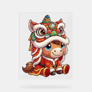 Chinesisches Neujahrs-Pferd 2026 Zodiakus Acrylschild