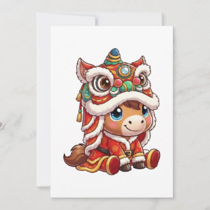 Chinesisches Neujahrs-Pferd 2026 Zodiakus Einladung
