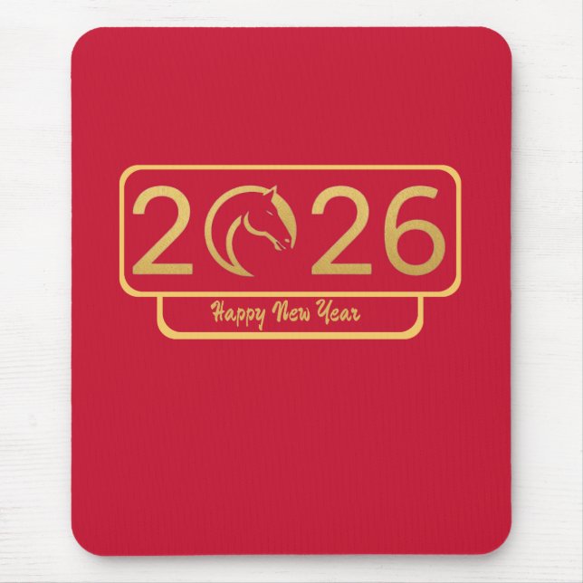 Chinesisches Neujahrs-Pferd Perfektes Geschenk Mousepad (Vorne)