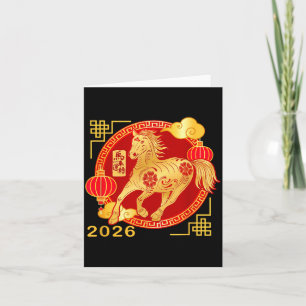 Chinesisches Neujahrs-Pferd-Tee, Pferd Lustig 2026 Karte