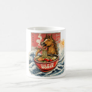 Chinesisches Neujahrs-Ramen des Pferdes 2026 im Zo Kaffeetasse