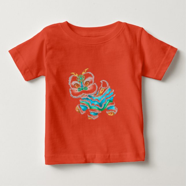 Chinesisches Neujahrsdragon Baby Blue T-shirt (Vorderseite)