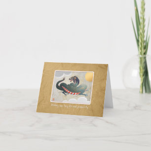 Chinesisches Neujahrsfest der Drachen-Weihnachtska Feiertagskarte