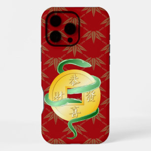 Chinesisches Neujahrsfest der Schlange 2025 Goldmü iPhone 16 Pro Max Hülle
