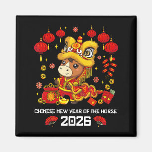 Chinesisches Neujahrsfest des Pferdes 2026 Süßer L Magnet