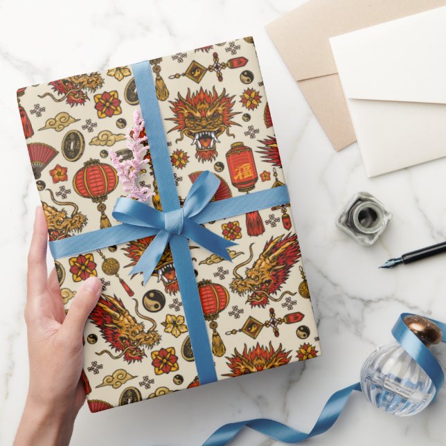 Chinesisches Neujahrsfest  Geschenkpapier (Schenken)