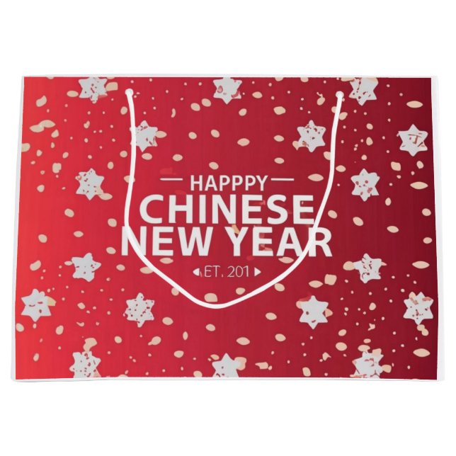 Chinesisches Neujahrsgeschenk Große Geschenktüte (Vorderseite)