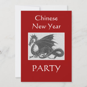 Chinesisches Neujahrsjahr des Party des Drachen Einladung
