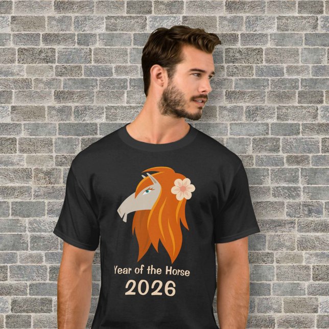 Chinesisches Neujahrspferd Feuerpferd 2026 Zodiac  T-Shirt (Von Creator hochgeladen)