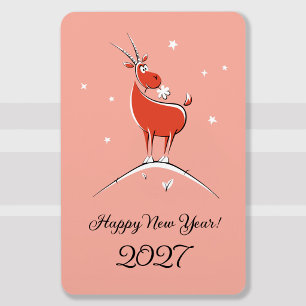 Chinesisches Neulichtmondjahr Ziege 2027 Zodiakusk Magnet
