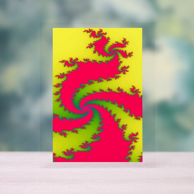 Chinesisches New Year Dragon Fraktal Acrylschild (Neutral)
