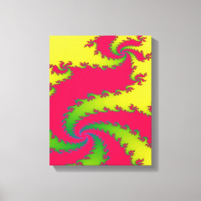 Chinesisches New Year Dragon Fraktal Canvas Print Leinwanddruck (Vorderseite)