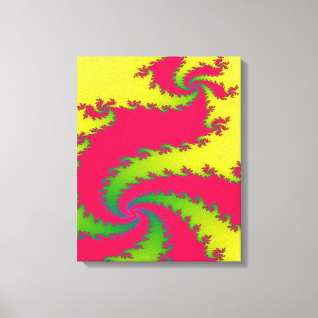 Chinesisches New Year Dragon Fraktal Canvas Print Leinwanddruck (Vorderseite)