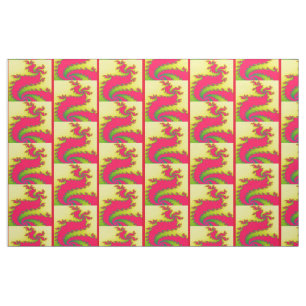 Chinesisches New Year Dragon Fraktal Craft Fabric Stoff