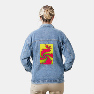 Chinesisches New Year Dragon Fraktal Jeansjacke