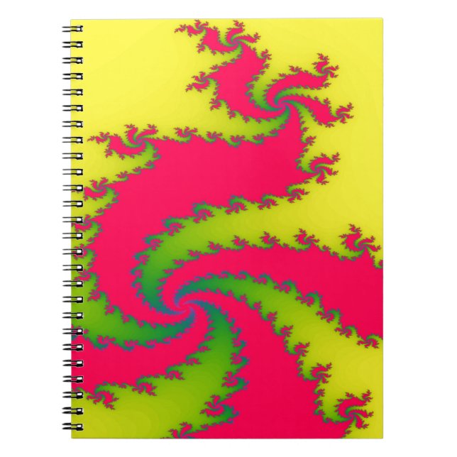 Chinesisches New Year Dragon Fraktal Notebook Notizblock (Vorderseite)