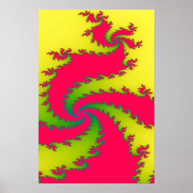 Chinesisches New Year Dragon Fraktal Poster (Vorne)