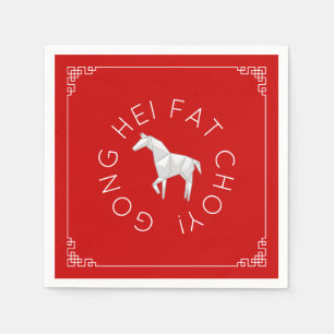 Chinesisches New Year Origami Horse Serviette