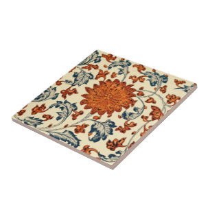 Chinesisches ~ orange ~ blaues ~ weißes ~ * ~ fliese