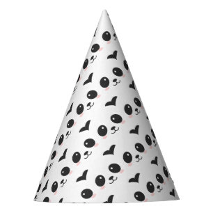 Chinesisches Panda-Bärn-Schwarzweiss-Rosa Partyhütchen