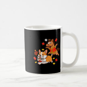 Chinesisches Pferd Corgi Lustige Kinder Männer Fra Kaffeetasse
