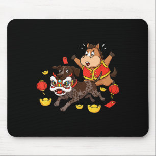 Chinesisches Pferd Deutscher Kurzhaariger Vorstehh Mousepad
