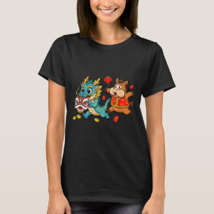 Chinesisches Pferd Drache Lustig Kinder Männer Fra T-Shirt