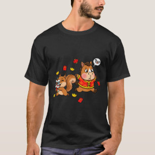Chinesisches Pferd Eichhörnchen Lustig Kinder Herr T-Shirt