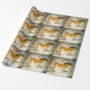 Chinesisches Pferd, Höhlenmalereien von Lascaux Geschenkpapier