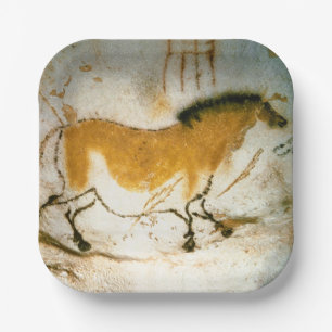 Chinesisches Pferd, Höhlenmalereien von Lascaux Pappteller