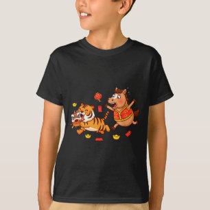 Chinesisches Pferd Lustiger Tiger Kinder Männer Fr T-Shirt
