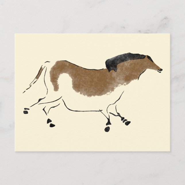 Chinesisches Pferd Postkarte (Vorderseite)