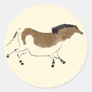 Chinesisches Pferd Runder Aufkleber