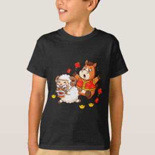 Chinesisches Pferd Schaf Lustige Kinder Männer Fra T-Shirt