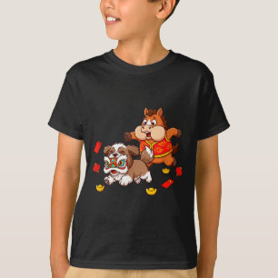 Chinesisches Pferd Shih Tzu Lustige Kinder Männer T-Shirt