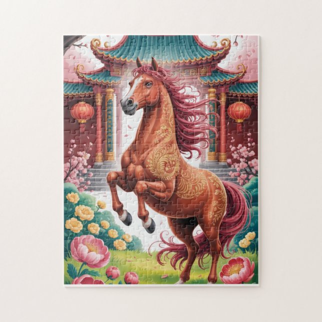 Chinesisches Pferdejahr  Puzzle (Vertikal)