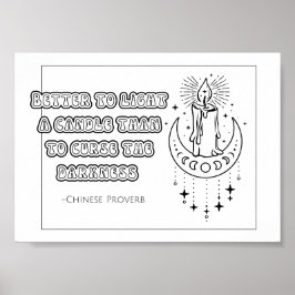 Chinesisches Proverb-Farbenplakat Poster