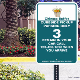 Chinesisches Restaurant Curbside Lieferwagen Parki