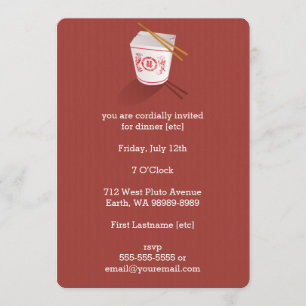 Chinesisches Restaurant Einladung