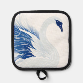 Chinesisches Schwan-Flügel-Muster (Personalisiert) Topflappen