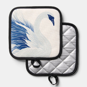 Chinesisches Schwan-Flügel-Muster (Personalisiert) Topflappen