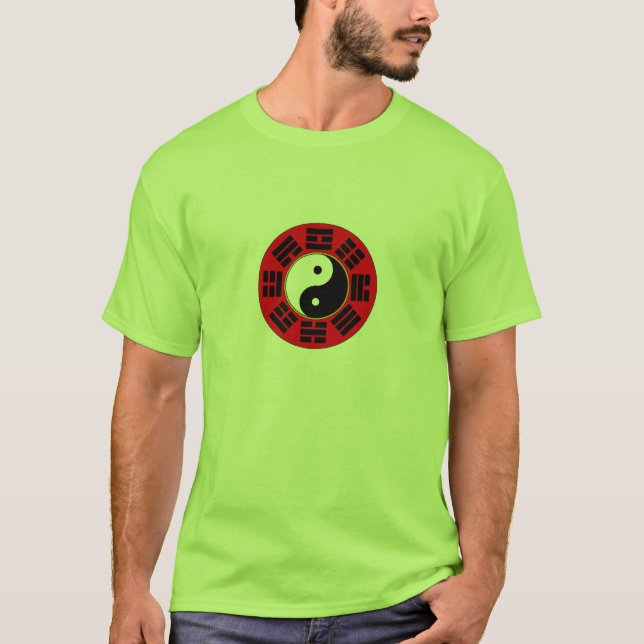 Chinesisches Schwarz-weißes Bagua Trigram Symbol T-Shirt (Vorderseite)