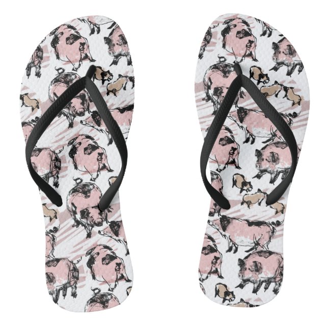 Chinesisches Schweinejahr 2019 - Original Choos Co Flip Flops (Fußbett)